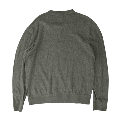 Gray Solid Pullover Sweater