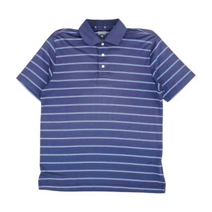 Blue Striped Short Sleeve Polo