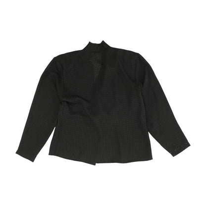 Vintage Black Solid Long Sleeve Blouse