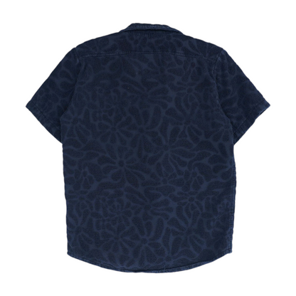 Black Solid Short Sleeve Button Down