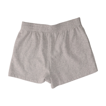 Gray Solid Knit Shorts