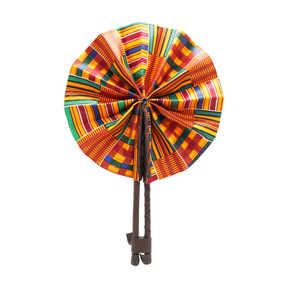 Handmade African Print Hand Fan