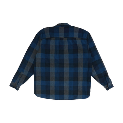 Navy Check Flannel Button Down