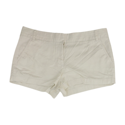 White Solid Chino Shorts