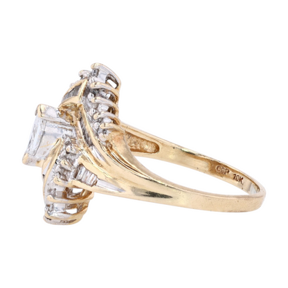 3/8 ctw 10K Yellow Gold Diamond Fashion Ring