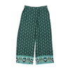 Green Paisley Wide Leg Pants