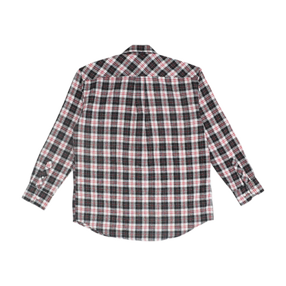 Black Plaid Flannel Button Down