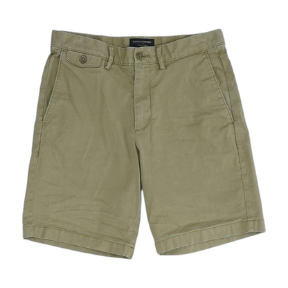 Brown Solid Chino Shorts