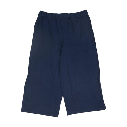 Blue Solid Chino Capris