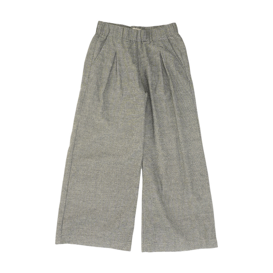 Black Houndstooth Wide Leg Pants