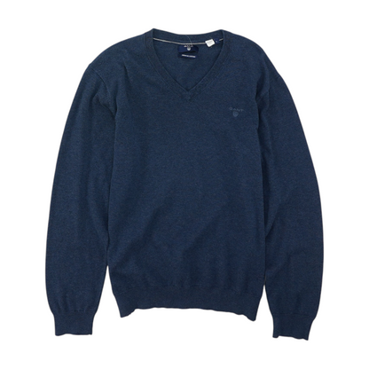 Navy Solid Pullover Sweater
