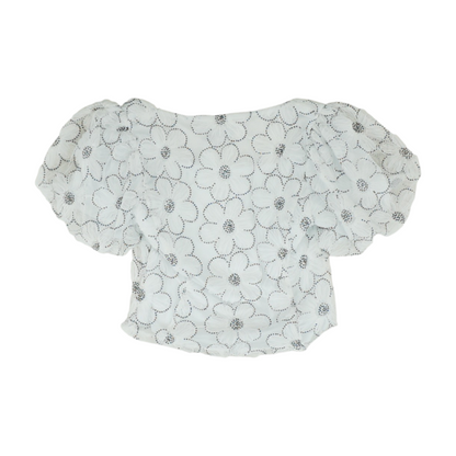 White Floral Blouse