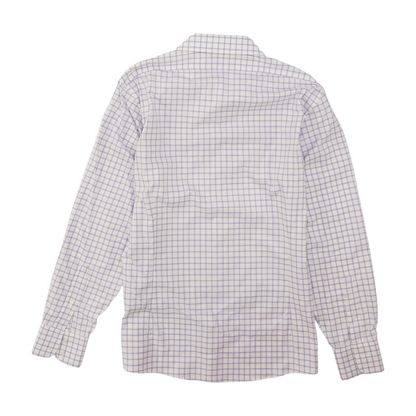 White Check Long Sleeve Button Down