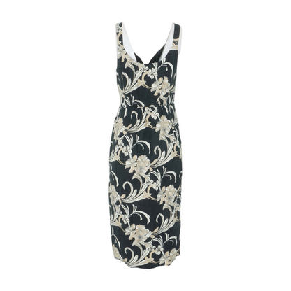 Black Floral Midi Dress