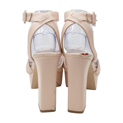 Nude Block Heel Sandals