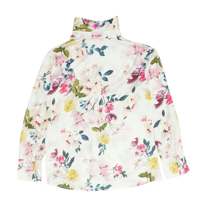 White Floral Button Down