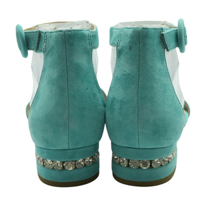 Teal Flat Sandals