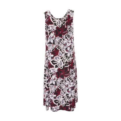 Black Plus Size Floral Midi Dress