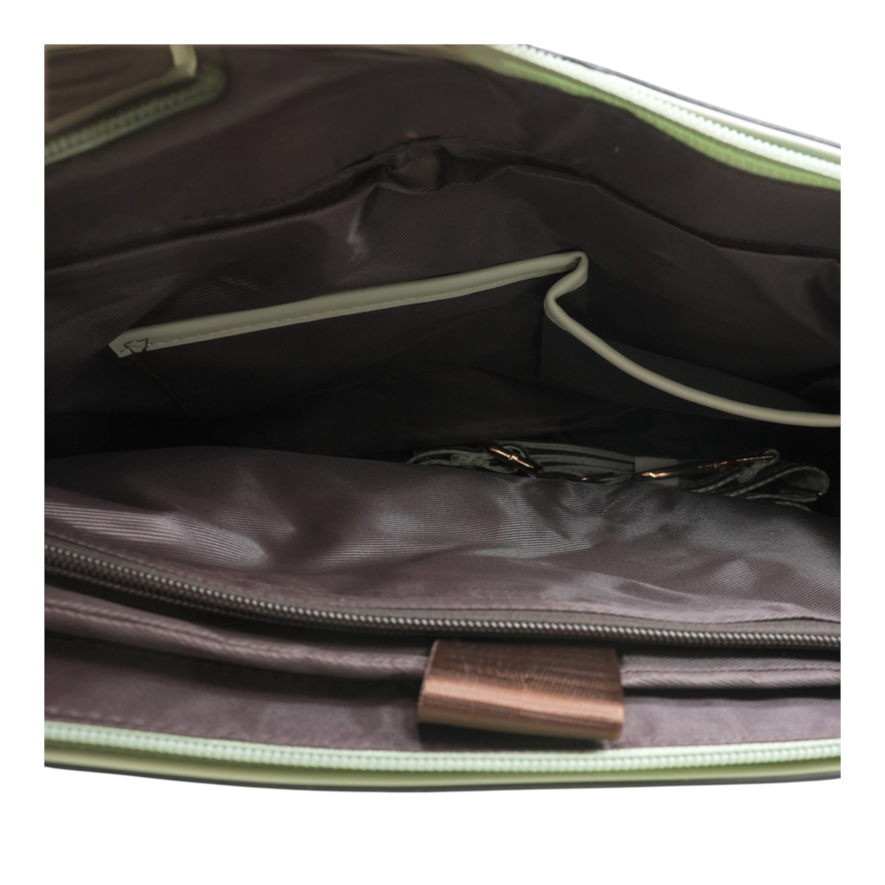 Green Bowknot Convertible Laptop Bag Briefcase