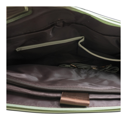 Green Bowknot Convertible Laptop Bag Briefcase