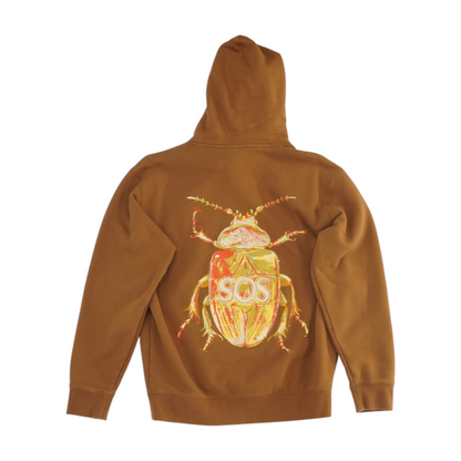 Brown Solid Hoodie Pullover