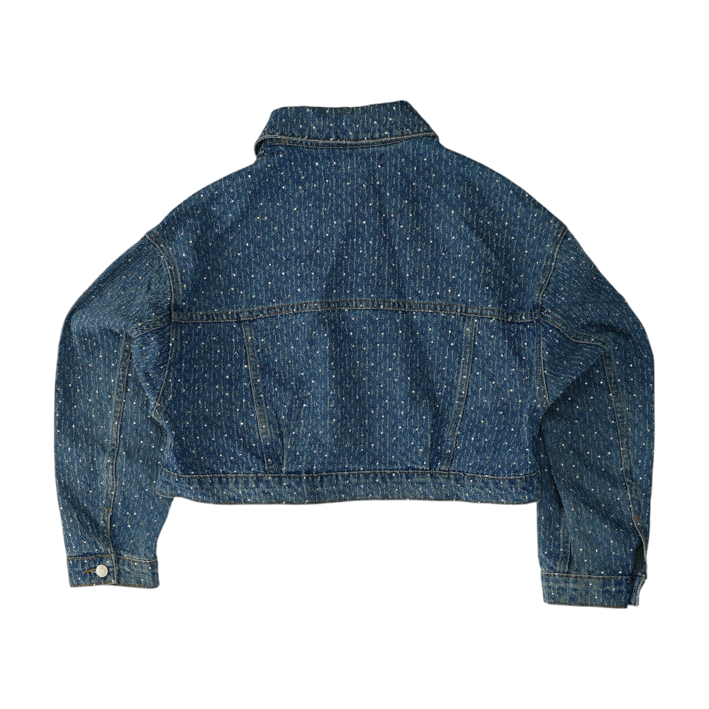 Blue Solid Denim Jacket