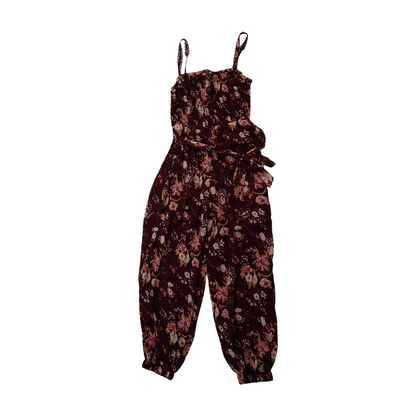 Maroon Floral Jumpsuit