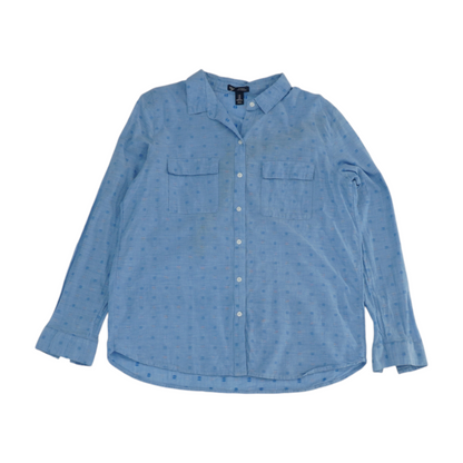 Blue Check Button Down