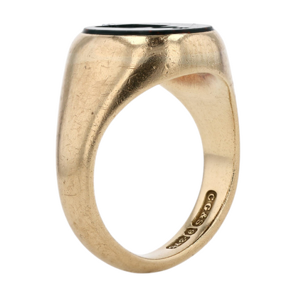 9K Yellow Gold Bloodstone Fashion Ring