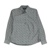 Gray Animal Print Button Down