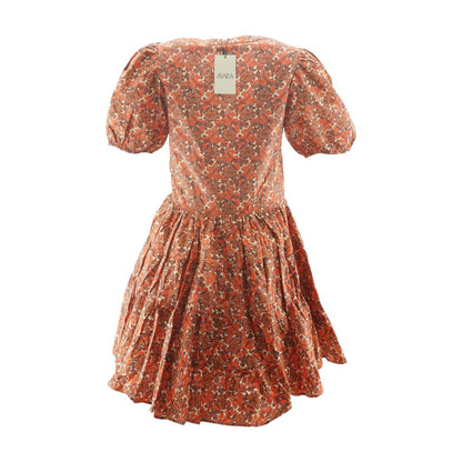 Orange Graphic Mini Dress