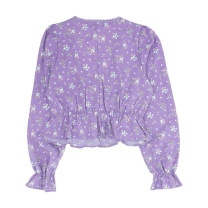 Purple Floral Blouse