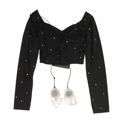 Black Cropped Blouse