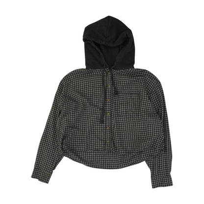 Gray Check Flannel Button Down