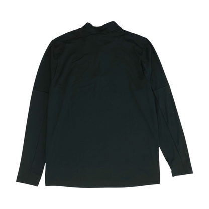 Black Solid 1/4 Zip Pullover