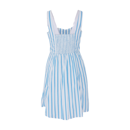 White Tall Striped Mini Dress
