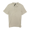 Gray Striped Short Sleeve Polo