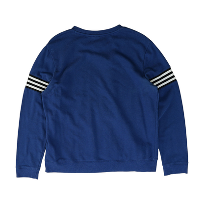 Blue Solid Sweatshirt Pullover