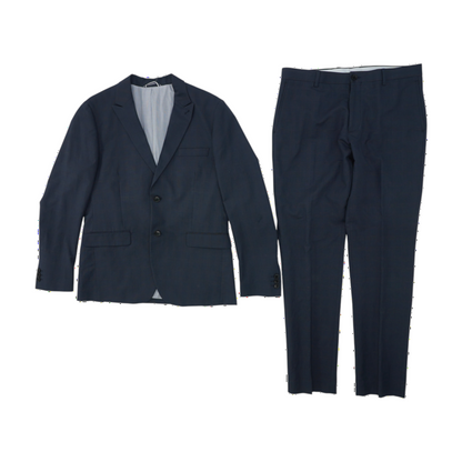 Navy Check Suit