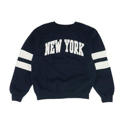 Navy Solid Sweatshirt Pullover