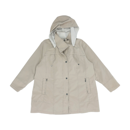 Beige Plus Solid Rain Jacket