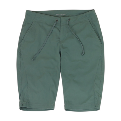 Green Solid Active Shorts