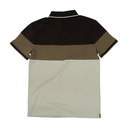Brown Solid Short Sleeve Polo