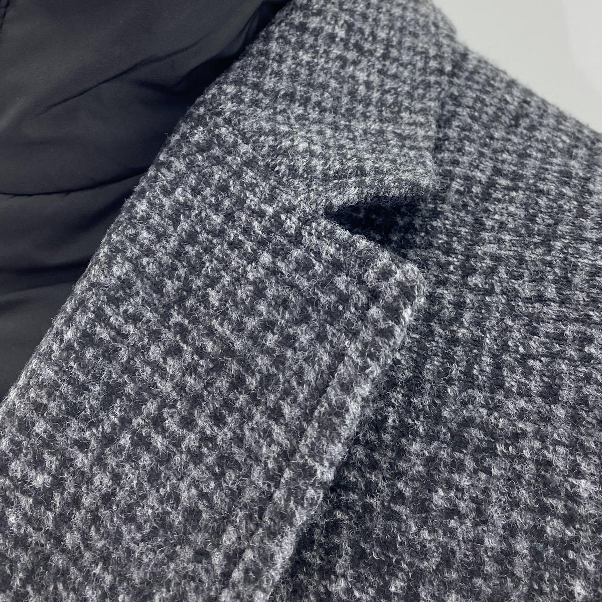 Black H-Hyde-Bib Tweed Coat