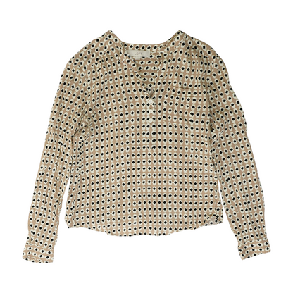 Tan Print Blouse