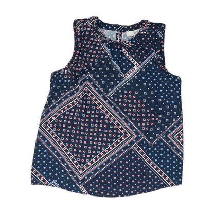 Navy Graphic Blouse