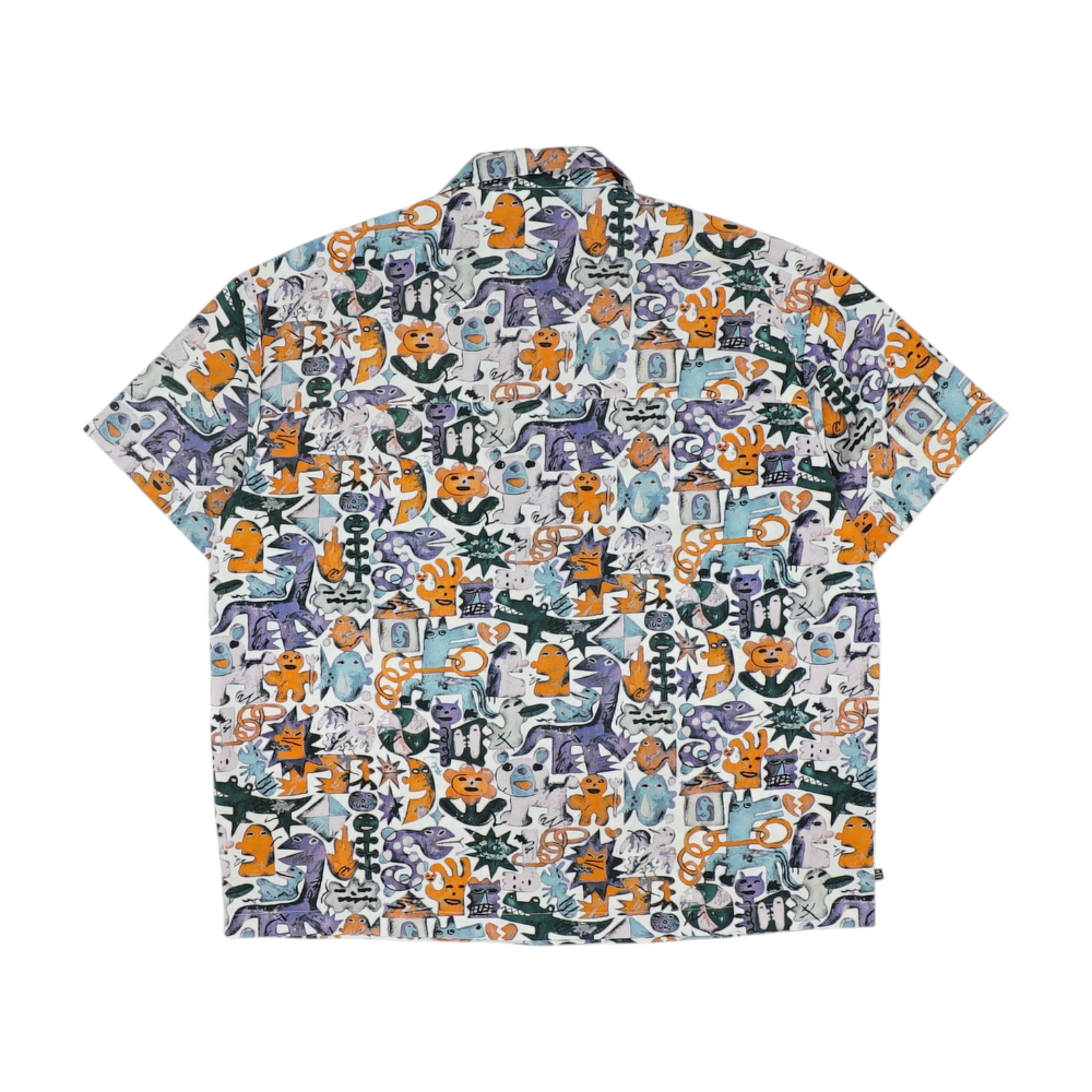 Multi Graphic Short Sleeve Button Down
