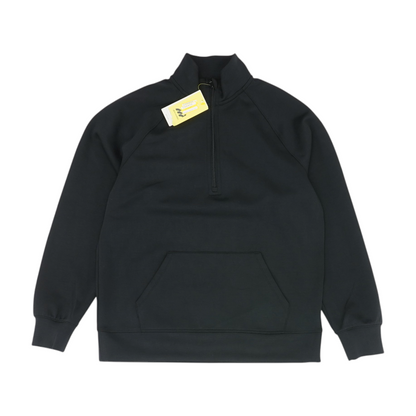 Black Solid 1/4 Zip Pullover