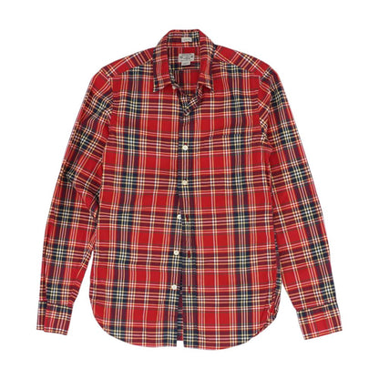Red Plaid Long Sleeve Button Down