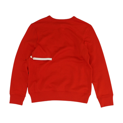 Red Solid Sweatshirt Pullover